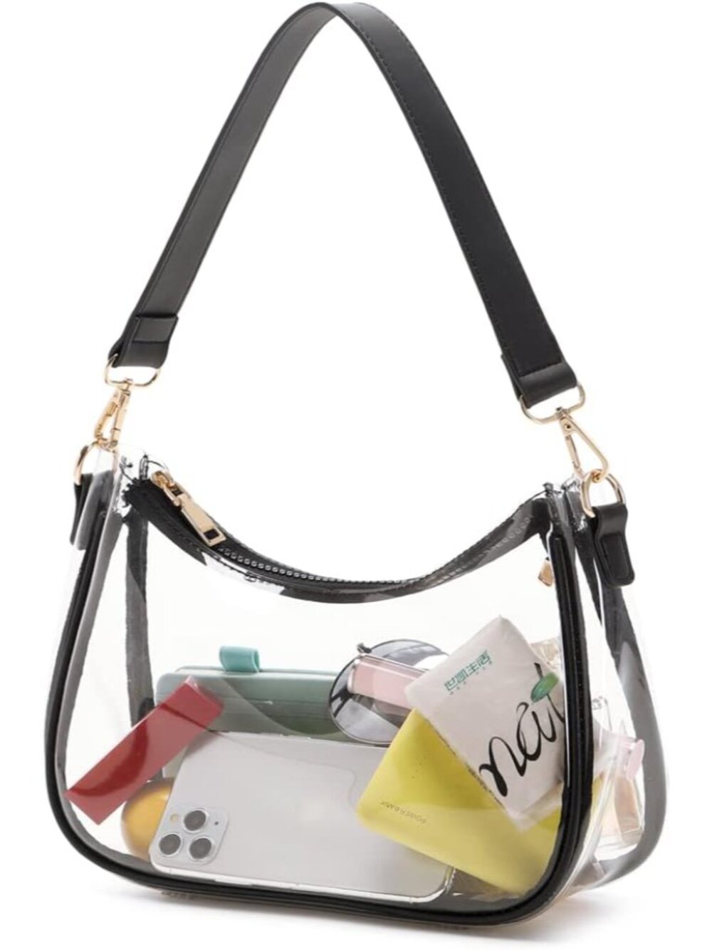 Shoulder Bags for Women, Cute Hobo Tote Handbag Mini Clutch Purse with Zipper Cl